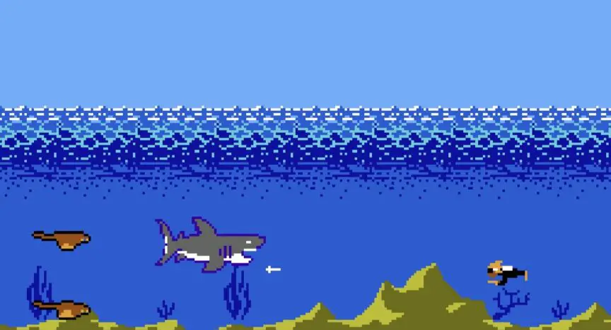 "Jaws" attacked the Nintendo Entertainment System in 1987.