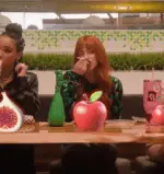 The stars of Forbidden Fruits hit up the shopping mall food court.